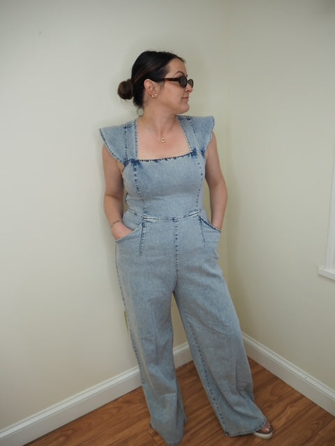 The Denim Frill Jumpsuit